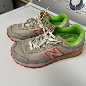 New Balance Kids Gray and Red Sneakers